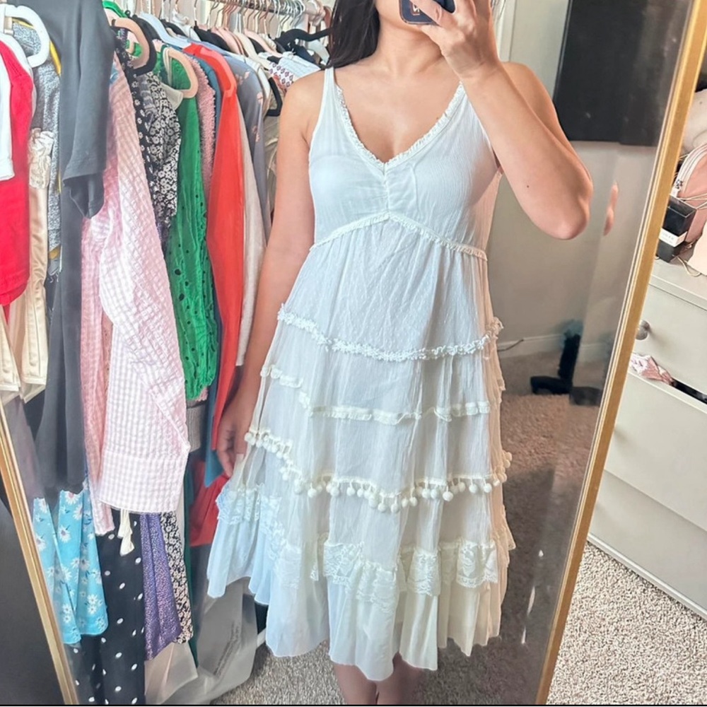 100% silk ivory dress